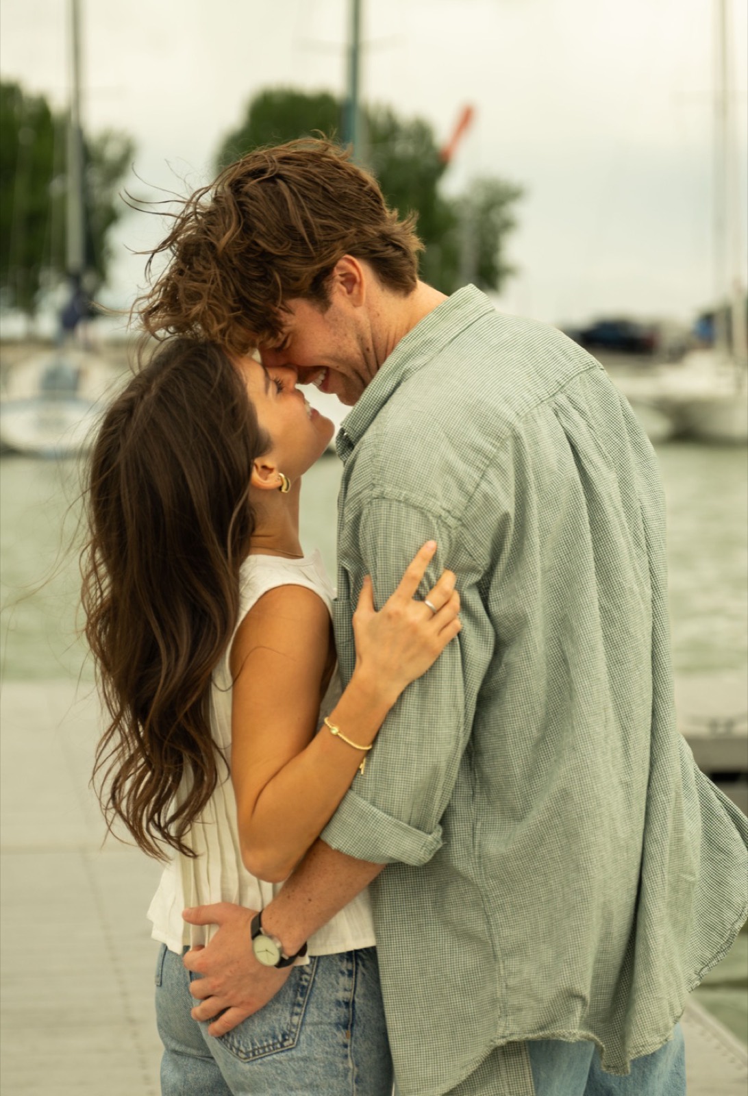 Samuel and Gabriela on the dock